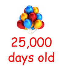 Diana Kupke is 25,000 days old on 15 March 2013