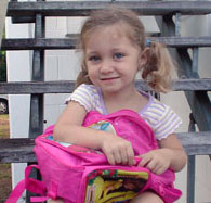 Alishia Smith's first day at Victoria Park Primary School in Mackay.