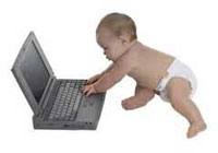 Baby and computer