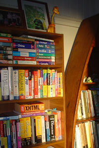 Bookcase in sunshine