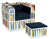 A bookcase chair