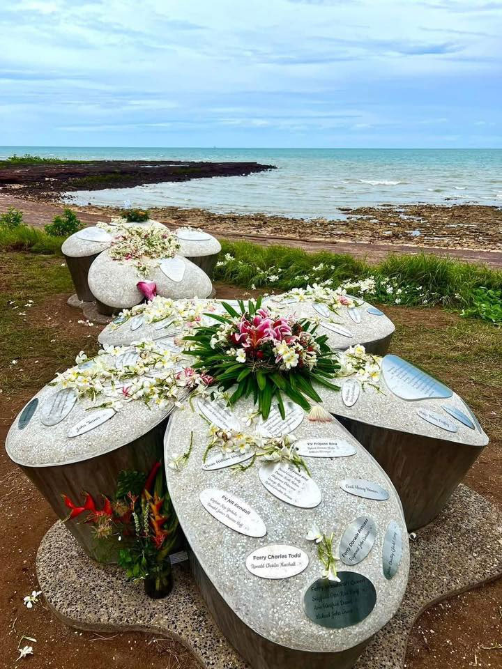 The Cyclone Tracy memorial in Darwin.