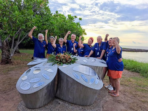 Cyclone Tracy Committee with memorial.