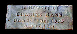 Headstone of Charles Mann of Lexton in Victoria.