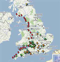 Map of kayak trip being undertaken by Jonathan Tolhurst
