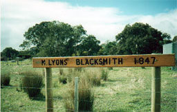 Memorial to Michael Lyons, who spent some time in Lexton, Victoria.