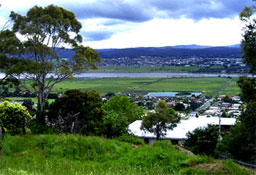 Land previously farmed by convict, Olivia Gascoigne, near the Tamar, Tasmania.