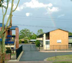 Rainbow over Mackay State High School.