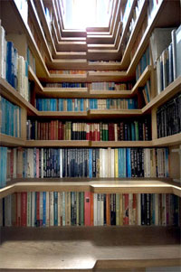 A bookcase staircase
