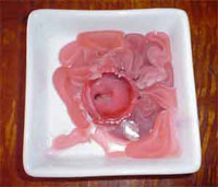 A photograph of wax