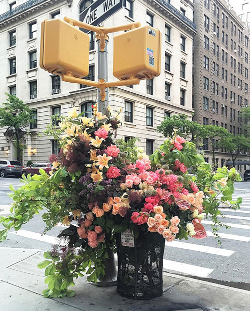Gorgeous flowers in a New York street