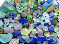Dumped rubbish turned into beautiful glass beach