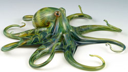 Glass octopus by Scott Bisson