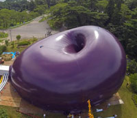 An inflatable concert hall