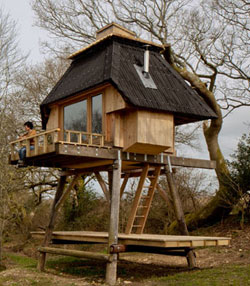 Hut on stilts in Dorset