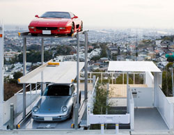 Elevated parking in Japan