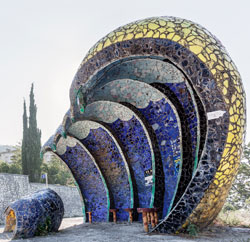 Fascinating bus stop in Russia