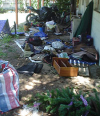 Mackay 2008 flood debris under deck