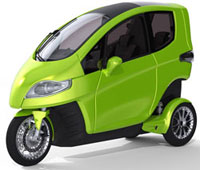 A green car called a Tilter