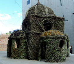 Church cum ballroom made from willow saplings